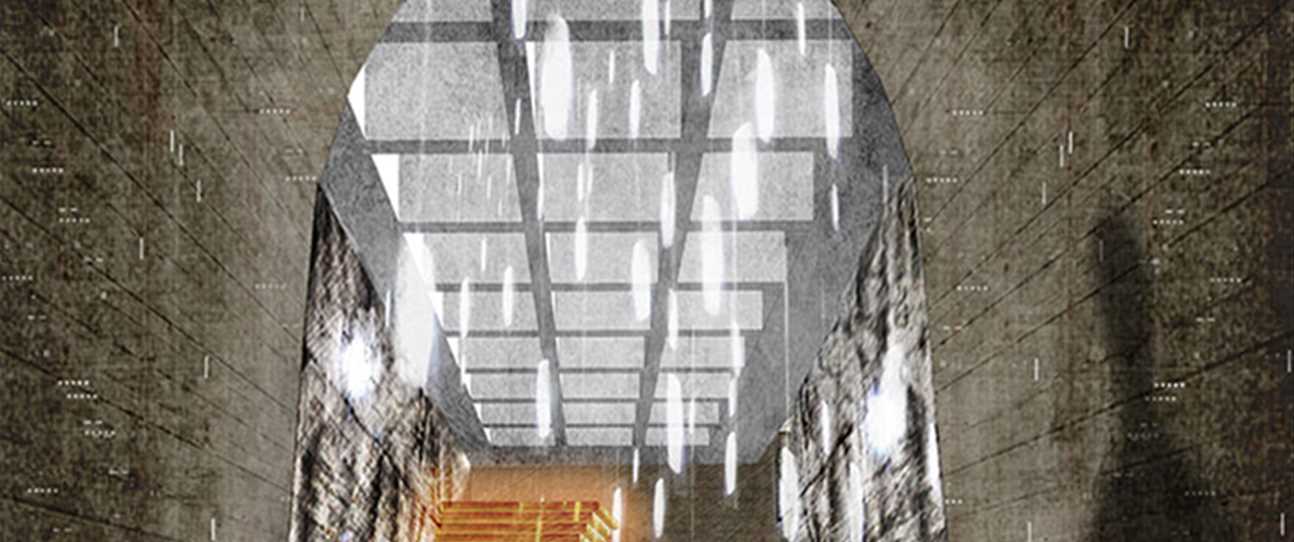Digital representations of the bunker in The Ark.