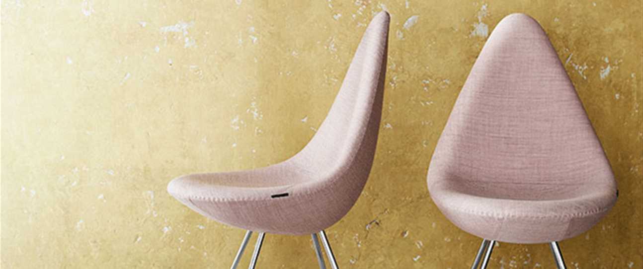 The Arne Jacobsen Drop chair from Mobilia was re-released in late 2014.