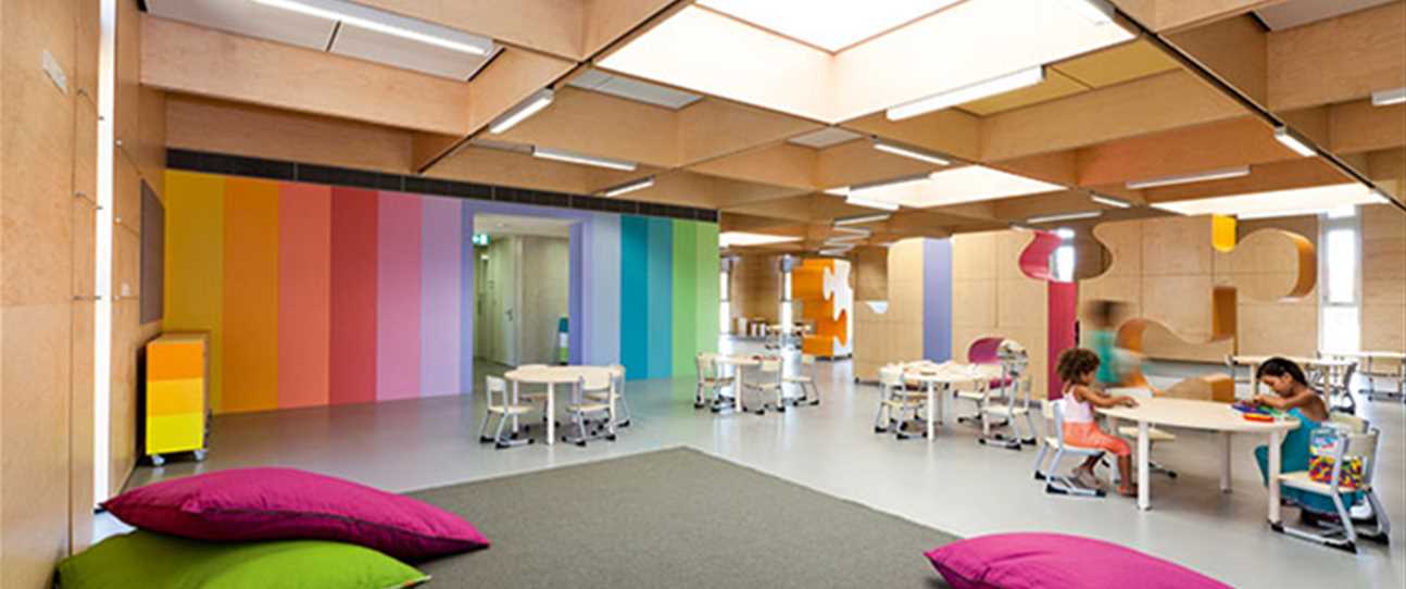Infinite Series designed by LEDS-C4 featured at JSRACS Kindergarten (Beechboro Campus), designed by Brooking Design Architects, photography by Red Images Fine Photography.