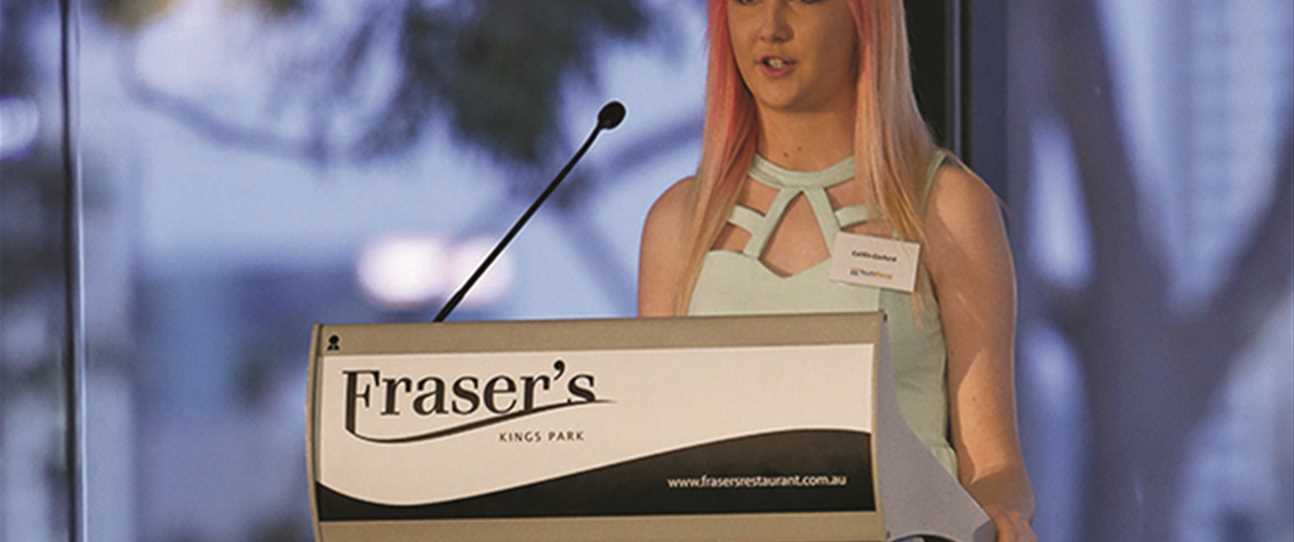 Caitlin’s speech at the Make a Difference Awards was a massive success, inspiring attendees.