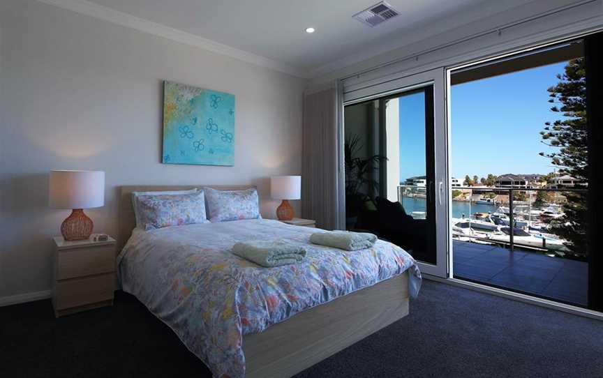 Master bedroom has lovely views of the Marina