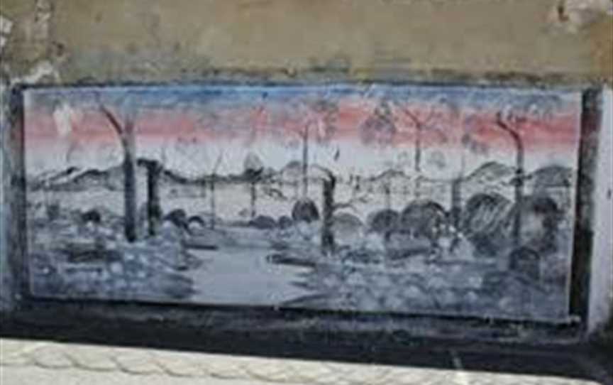 Fremantle Prison- artwork in exercise yard