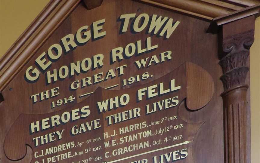 Military Service Honour Rolls, Tourist attractions in George Town