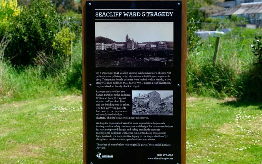Seacliff Asylum Ruins at Truby King Reserve, Seacliff, New Zealand