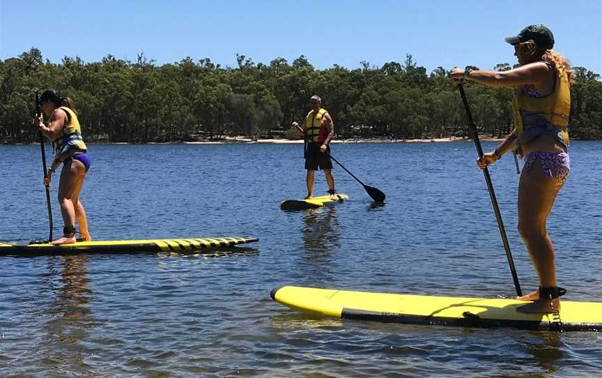 Stand up paddle boards at Lake Leschenaultia