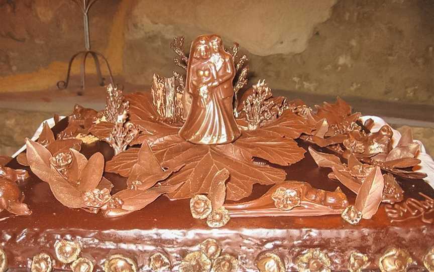 Chocolate Decorated Wedding Cake