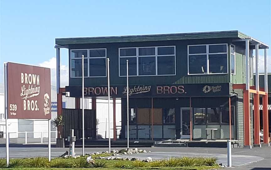 Brown Lightning Bros. Raglan Roast., Te Rapa, New Zealand