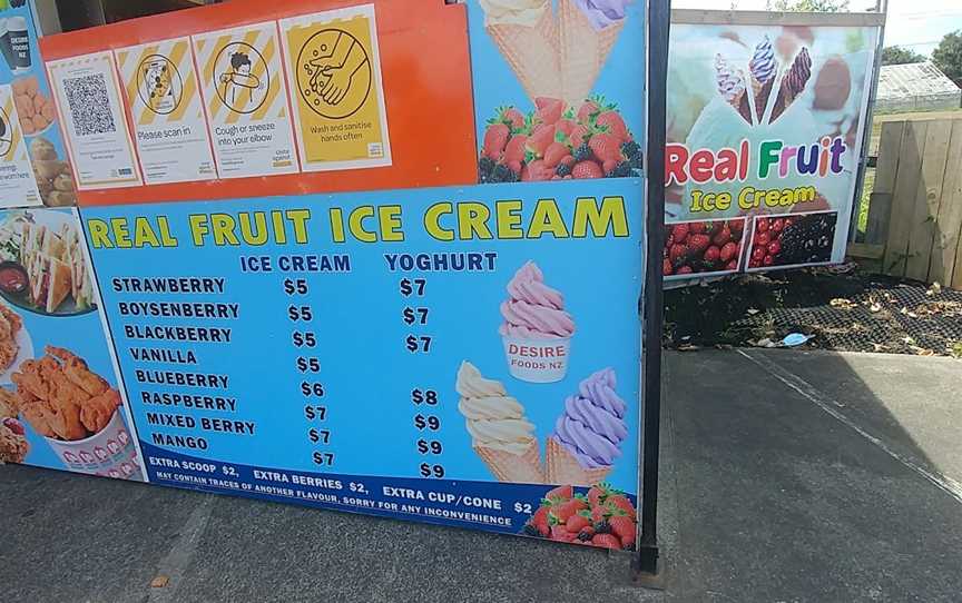 Desire Foods Nz - Real Fruit Ice cream and Chicken Food, Randwick Park, New Zealand