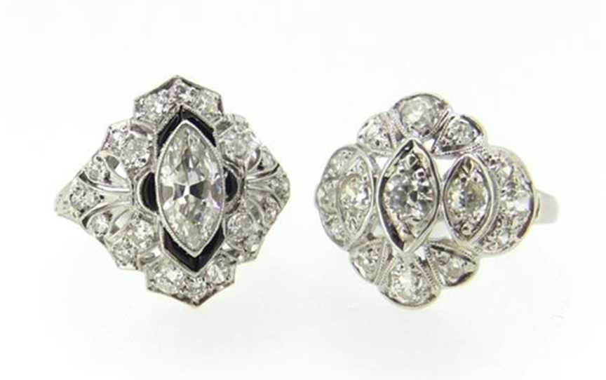Original Art Deco diamond rings