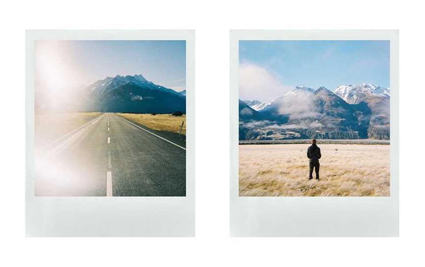 Polaroid Photographs in Mount Cook National Park