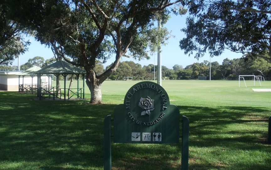 Sign of the Mount Claremont Oval in Mount Claremont, Western Australia.JPG