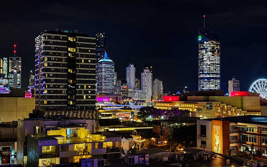 Night view of South Brisbane