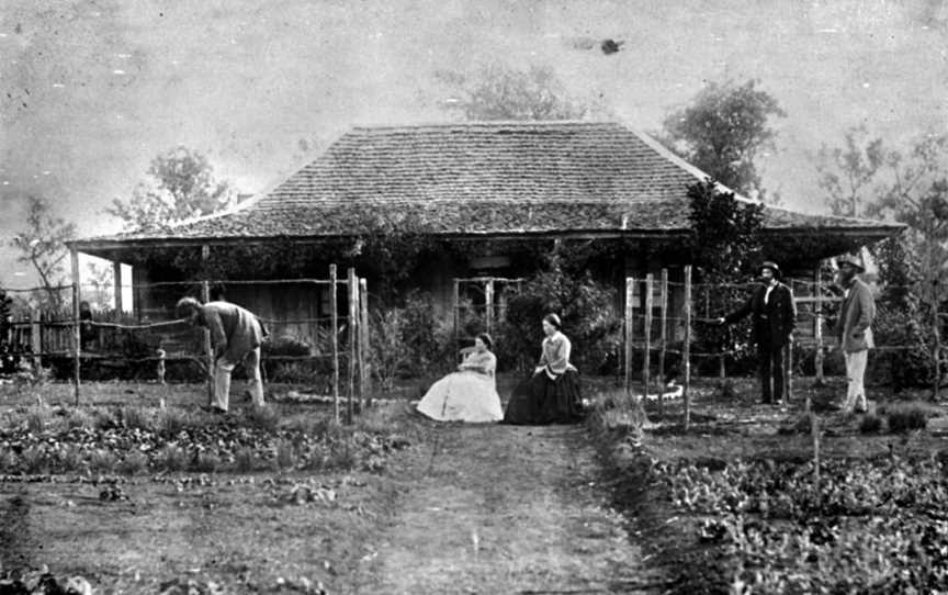 State Lib Qld170579 Inthegardenat Kinnoull Station CDawson River CQueensland C1864