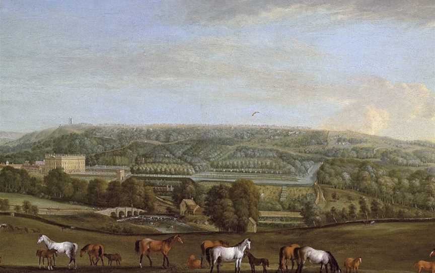 Apanoramicviewof Chatsworth Houseand Park Cby Pieter Tillemans(16841734)