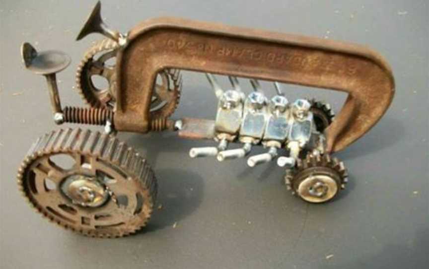 Tractor from old tools