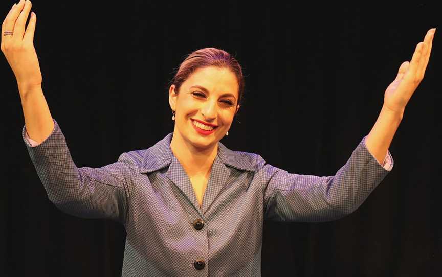 Danielle Battista as Eva Perón in the musical Evita.