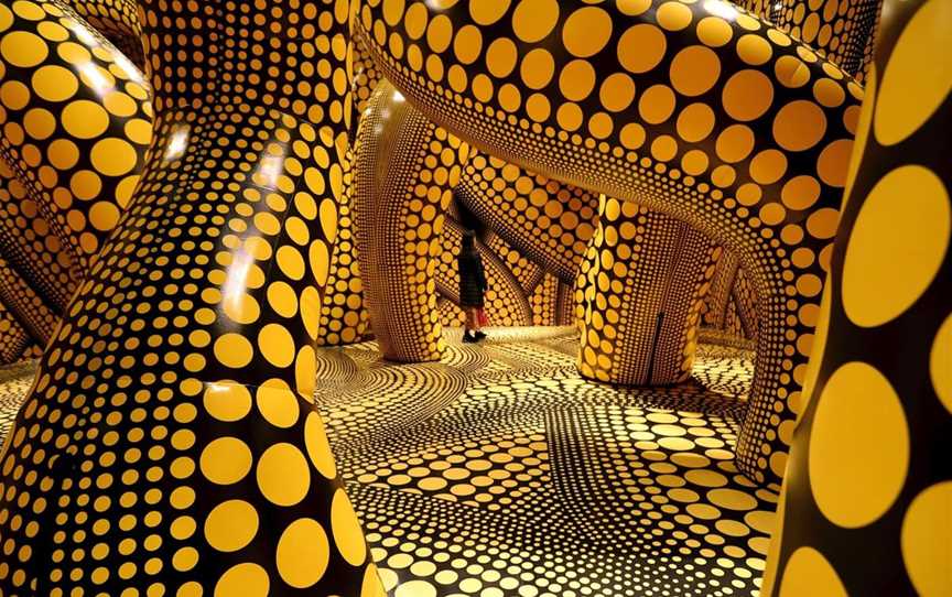 Artwork: The Hope of the Polka Dots Buried in Infinity Will Eternally Cover the Universe by Yayoi Kusama