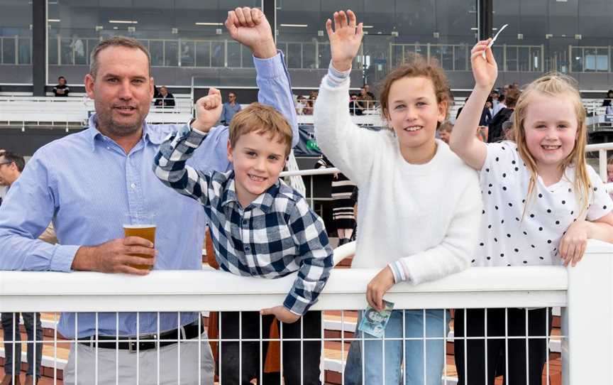 Family enjoying a day of Winter Racing at Belmont Park Racecourse
