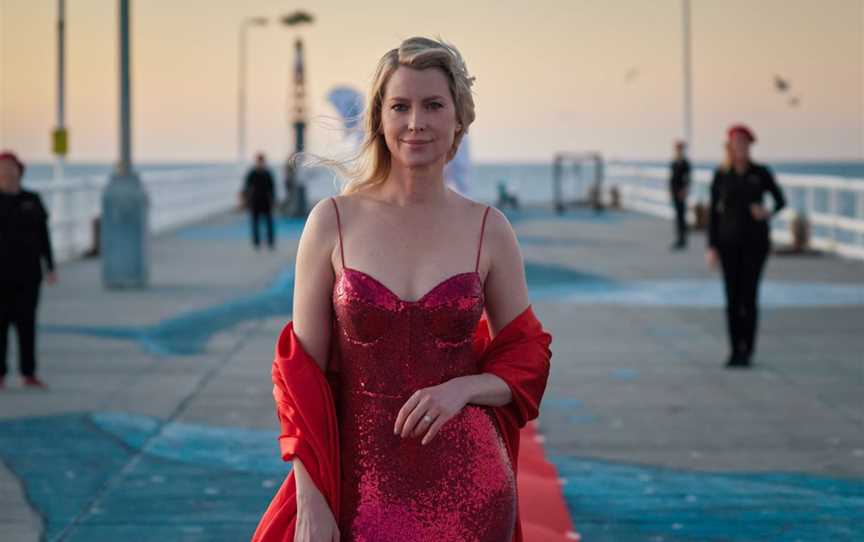 CinefestOZ Film Festival - actress and artist Emma Booth at Busselton Jetty