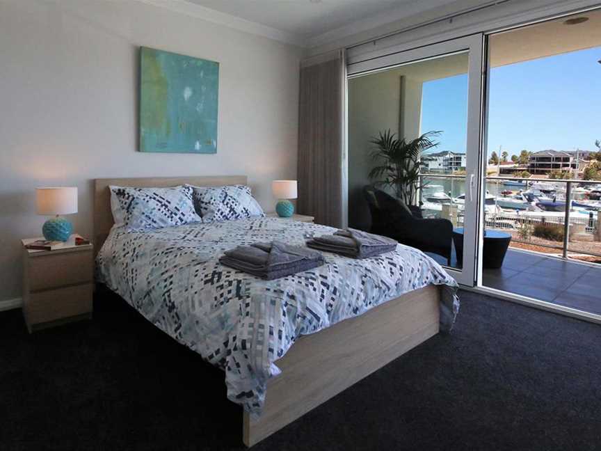 Master bedroom with views of Mindarie Marina