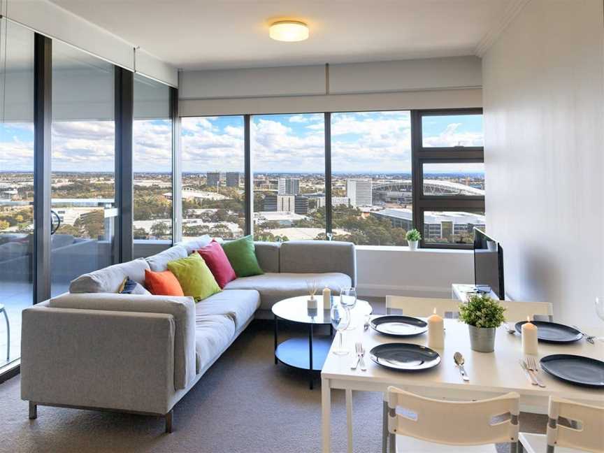Homey cozy unit with panoramic view & Free carpark, Sydney Olympic Park, NSW