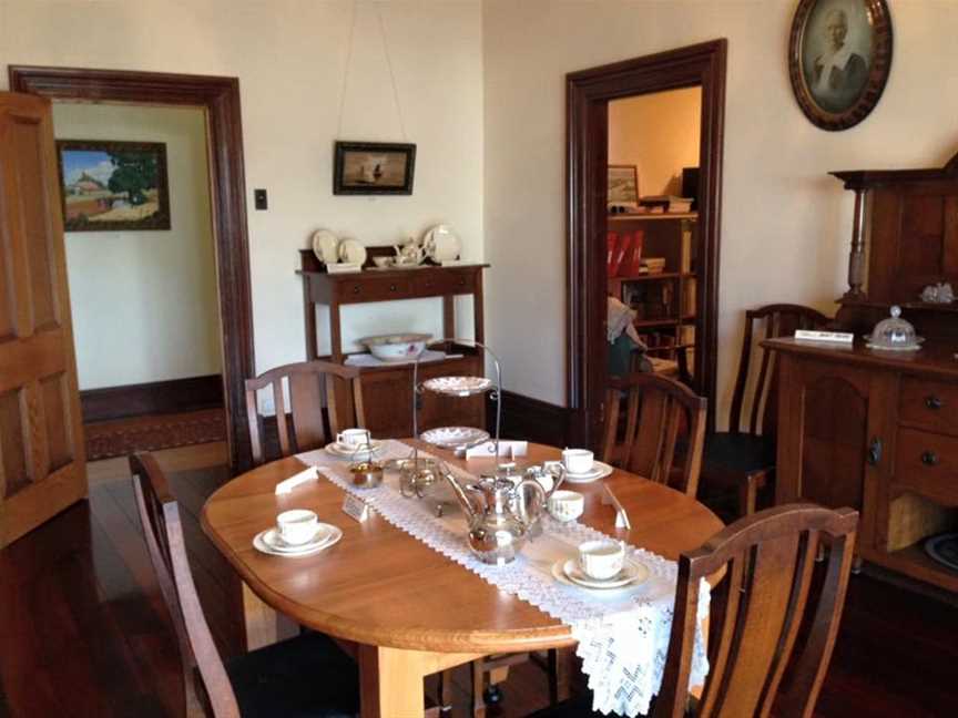 Halliday House Dining Room set for tea