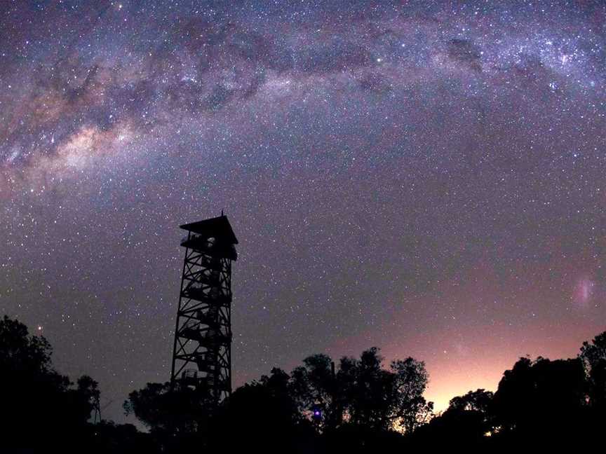 The leaning tower of Gingin under the Milkyway.