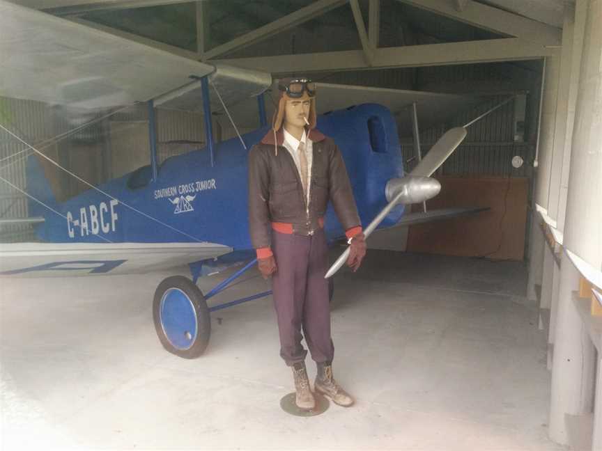 Historic Site Guy Menzies' Avro Avian Aeroplane replica, Harihari, New Zealand