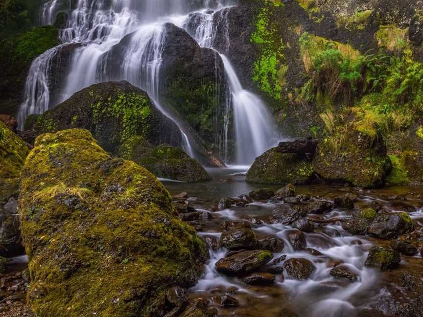 Bridal Veil Falls and Champagne Falls, Moina, TAS