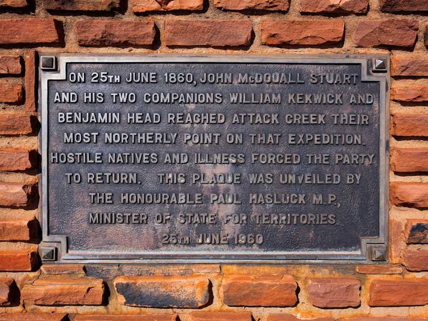 Attack Creek Historical Reserve Memorial, Tennant Creek, NT