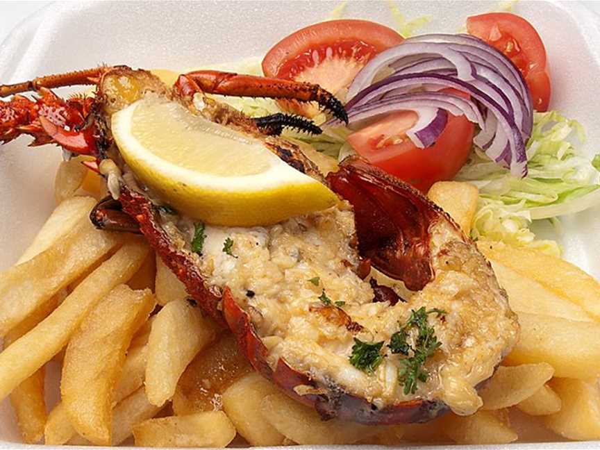 Grilled Lobster, Hot Chips & Salad