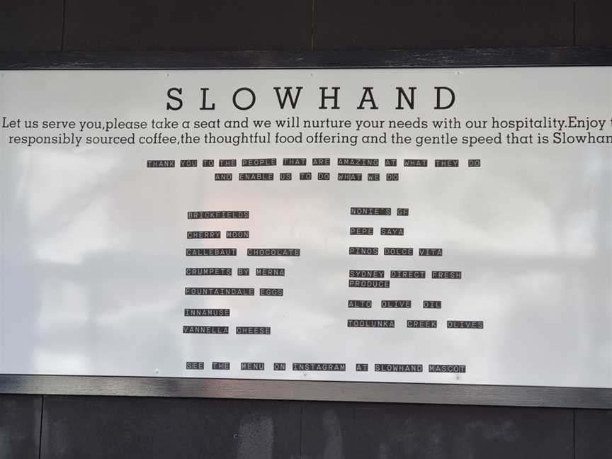 Slowhand, Mascot, NSW