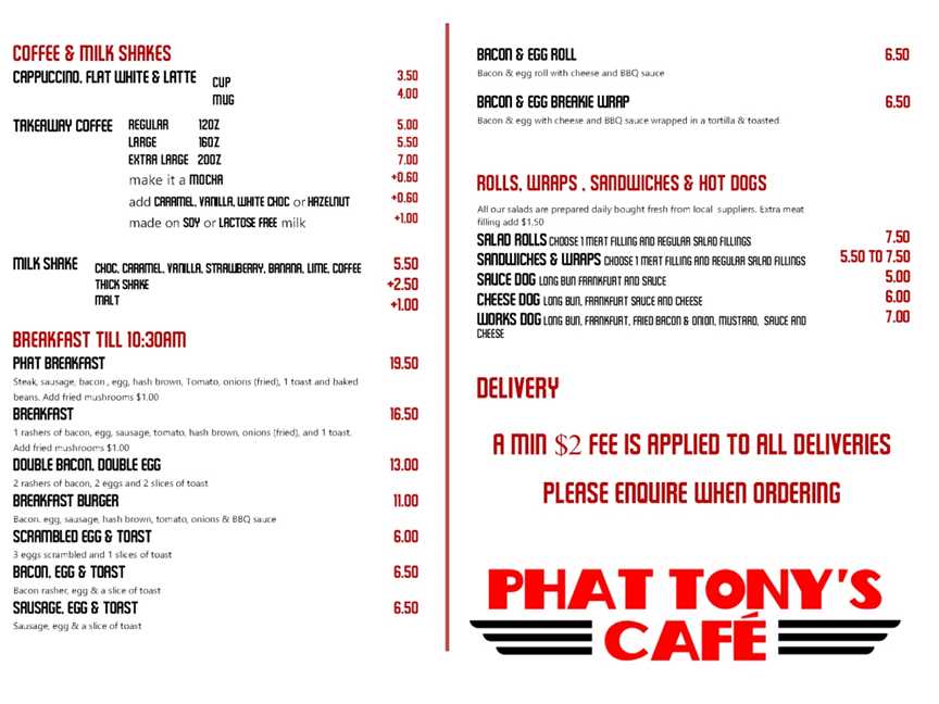 Phat Tony's Cafe, Kensington, QLD