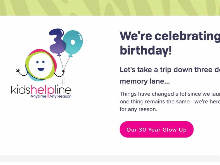 Kids Helpline celebrating 30 years!