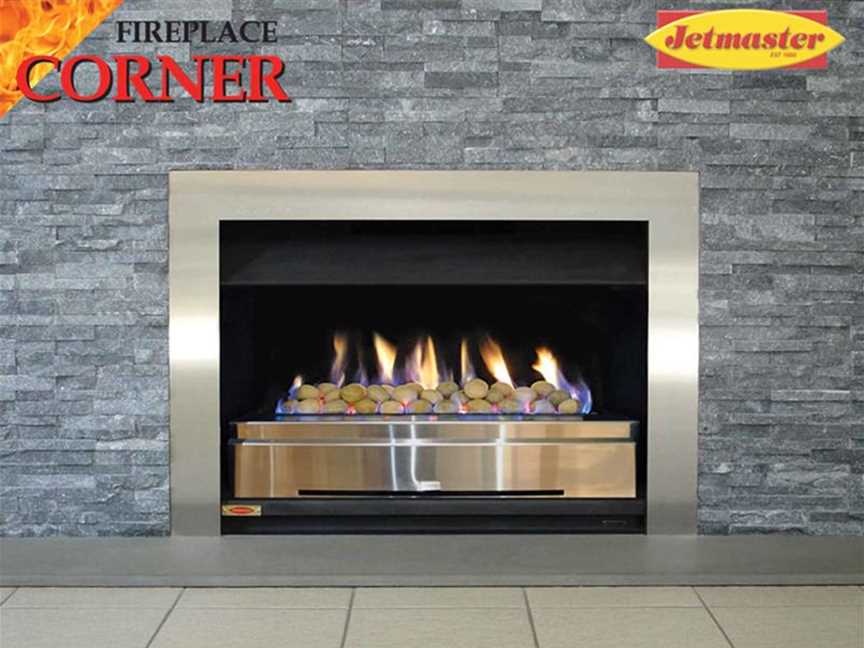 Jetmaster Universal with All Stainless Steel Topaz Pebble Burner & 3 Sided Stainless Steel Trim