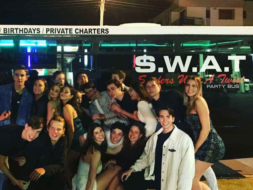 Swat Party bus, Surfers Paradise, QLD