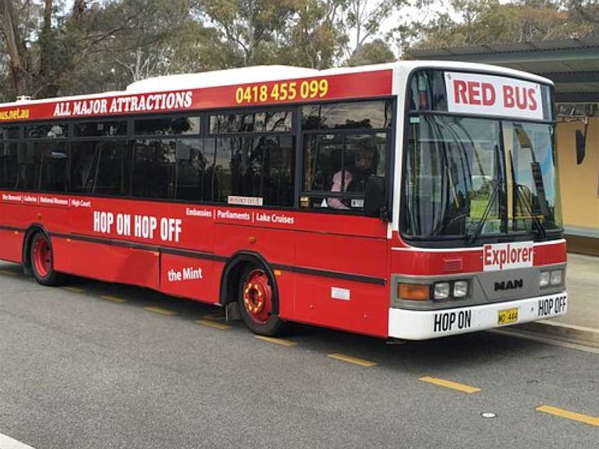 Red Explorer Loop Bus, Fyshwick, ACT