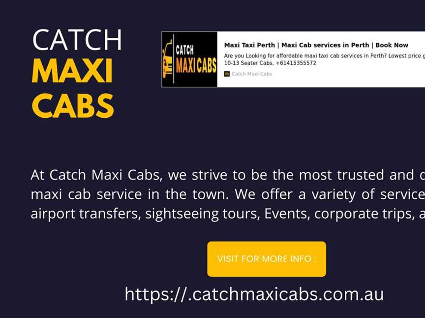 Catch Maxi Cabs, Tours in Perth CBD