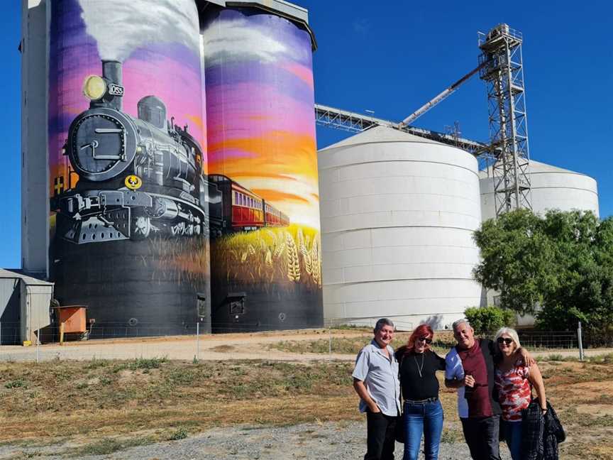 The old grain silos look amazing with a lick of paint.