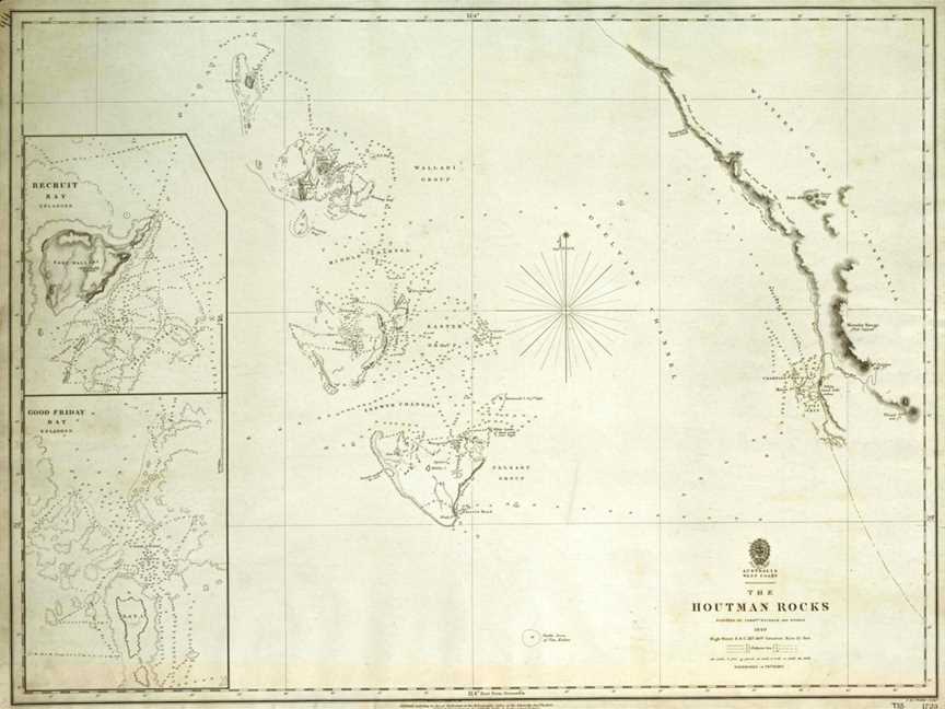 Admiralty Chart No1723 The Houtman Rocks CPublished1845