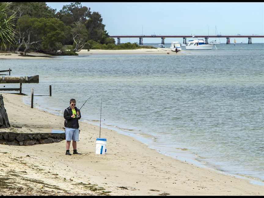 Benjamin fishing at Banksia Beach-1 (20976383282).jpg