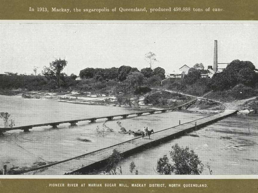 Pioneer River at the Marian Sugar Mill in the Mackay district, circa 1915.JPG