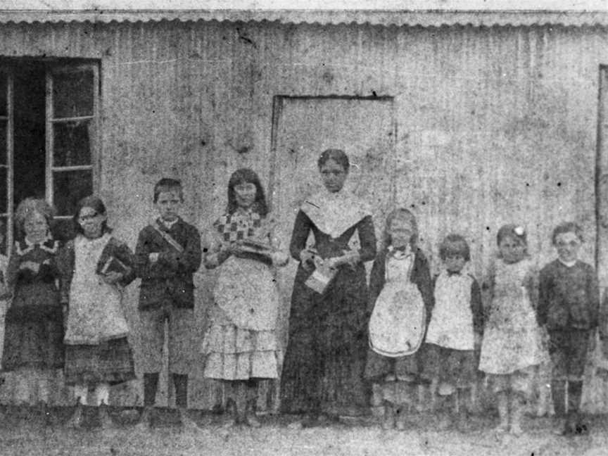 State Lib Qld2292547 Schoolchildrenandteacherportraitatthe Provisional School CMount Britton C1885