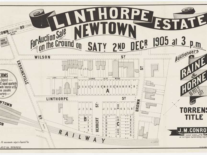 Linthorpe Estate Newtown1905 Subdivisionplan