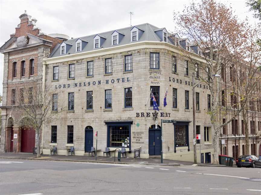 Lord Nelson Hotel and Former Oswald Bond and Free Store on the corner of Kent Street and Argyle Place, Millers Point.jpg
