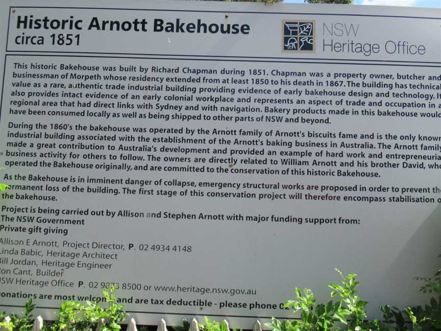 Historic Arnott Bakehousesign