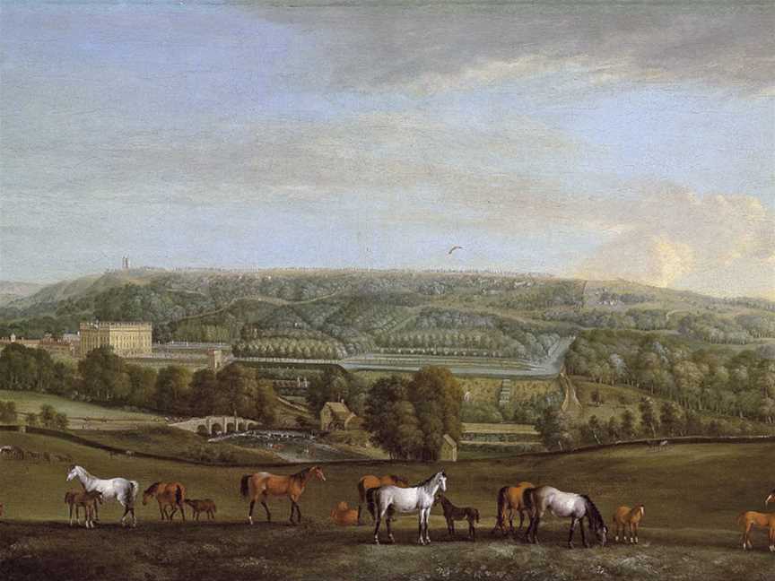 Apanoramicviewof Chatsworth Houseand Park Cby Pieter Tillemans(16841734)