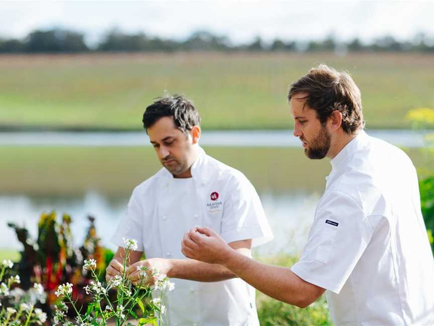 Chef Ben Day sourcing fresh produce from the estate