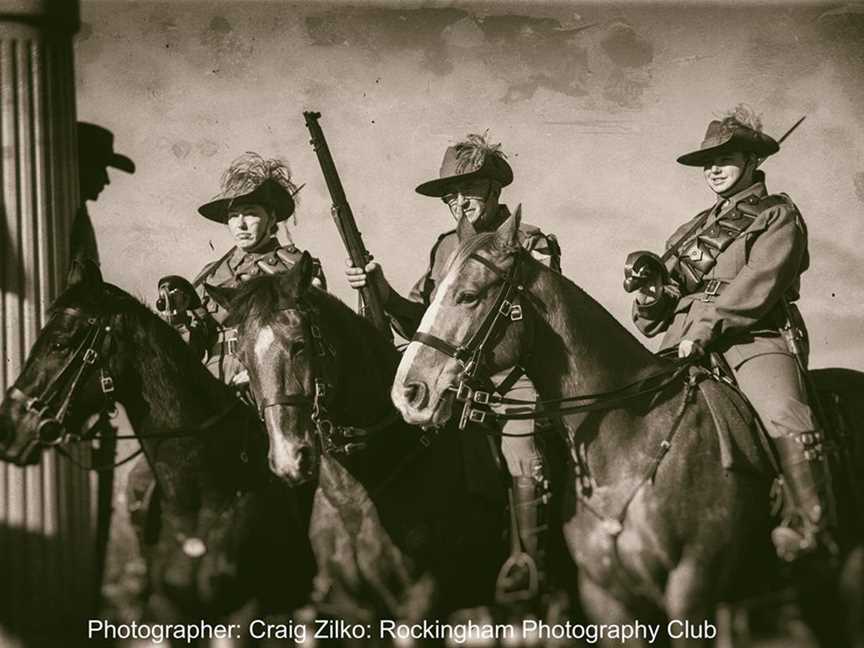 The members of the 10th Light Horse Rockingham Troop.  Photographer: Craig Zilko (Rockingham Photography Club