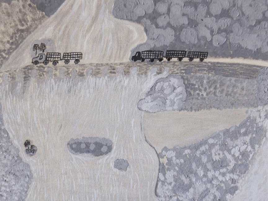 Agnes Yamboong Armstrong 60x60cm Road Train